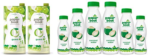 Image of Paper Boat Coconut Water, 200ml (Pack of 6) + Paper Boat Guava, 2 x 1 L