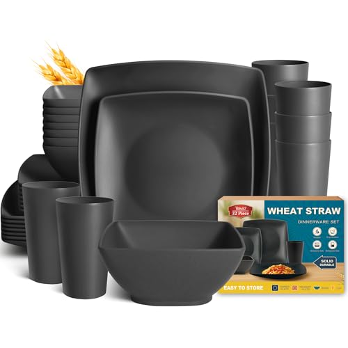 Teivio 32-Piece Plastic Dinnerware Set for 8
