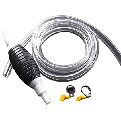 GRINOY Portable Fuel Transfer Pump Kit, Manual High Flow Fuel Transfer Pump with 2 Meter Pump Hose for Petrol/Diesel/Oil/Liquid/Water Fish Tank