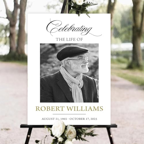 Elegant Funeral Welcome Sign - Celebration of Life Decoration