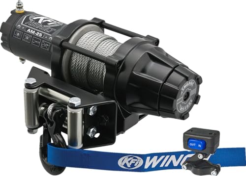 KFI Products Winch Assault Series 2500lb Cable Metal miniatura 2