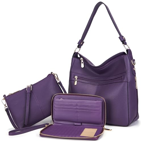 Image of Women Large Crossbody Bags Ladies Satchel Shoulder Handbags Purse and Wallet Set for Women Totes Hobo Purses