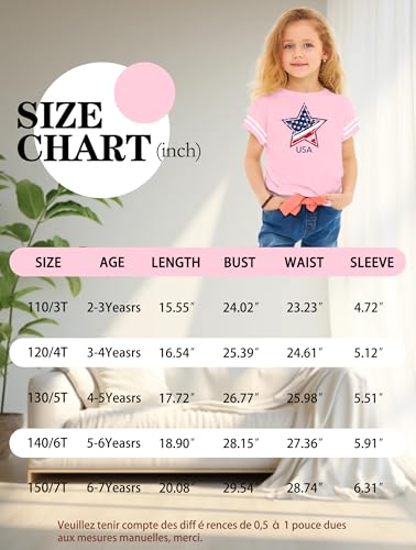 Image of Ithalt Toddler Boys Girls American Flag Shirts 4th of July Tshirt Kids USA Patriotic Tee Independence Day Outfit(3-7y)