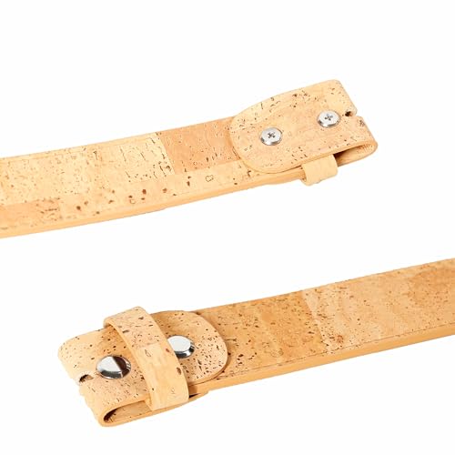 Belt No Buckle Men Women One Piece Strap Without Buckle - Vegan Cork No-Leather3