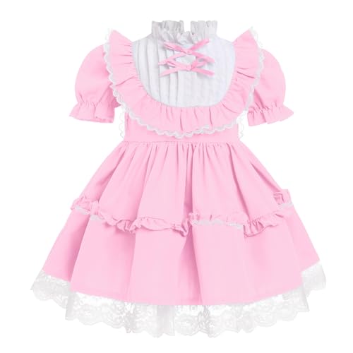 ODASDO Baby Girls Toddler Kids Vintage Ruffle Short Sleeve Bowknot A-line Pageant Birthday Party Dress with Headband Set 1-5T2