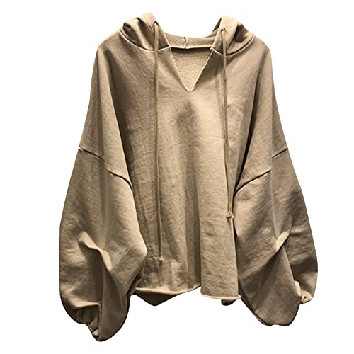 Dawwoti Sudaderas con Capucha De Gran Tamaño para Mujer, con Capucha Suéters Finos y Manga Murciélago Cover