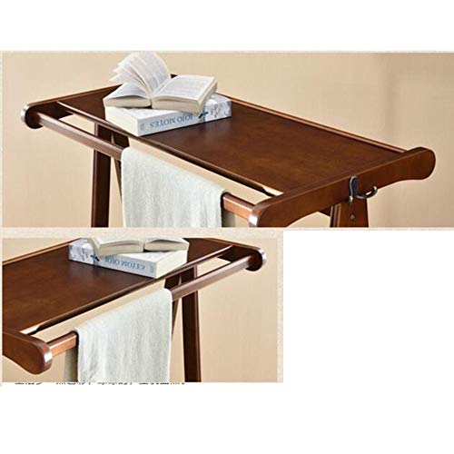Perchero para colgar ropa de madera con estante inferior organizador MU 4