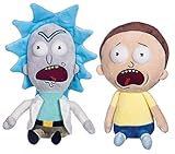  Whitehouse Set 2 Plüsch Rick und Morty 25cm Schreiend Heulen Offener Mund Original und Offiziere