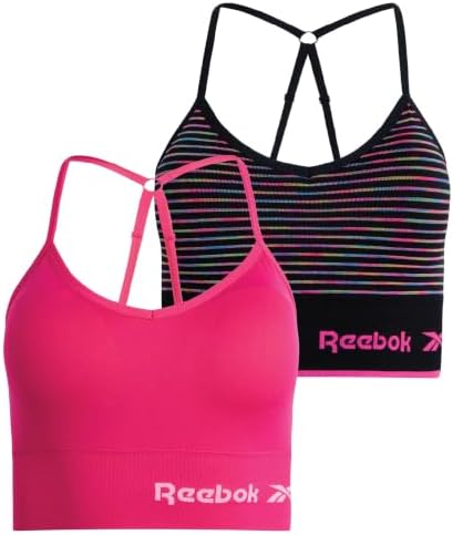 Reebok Womens Sports Bra 2 or 4 Pack Crossback Longline Cami Bralette