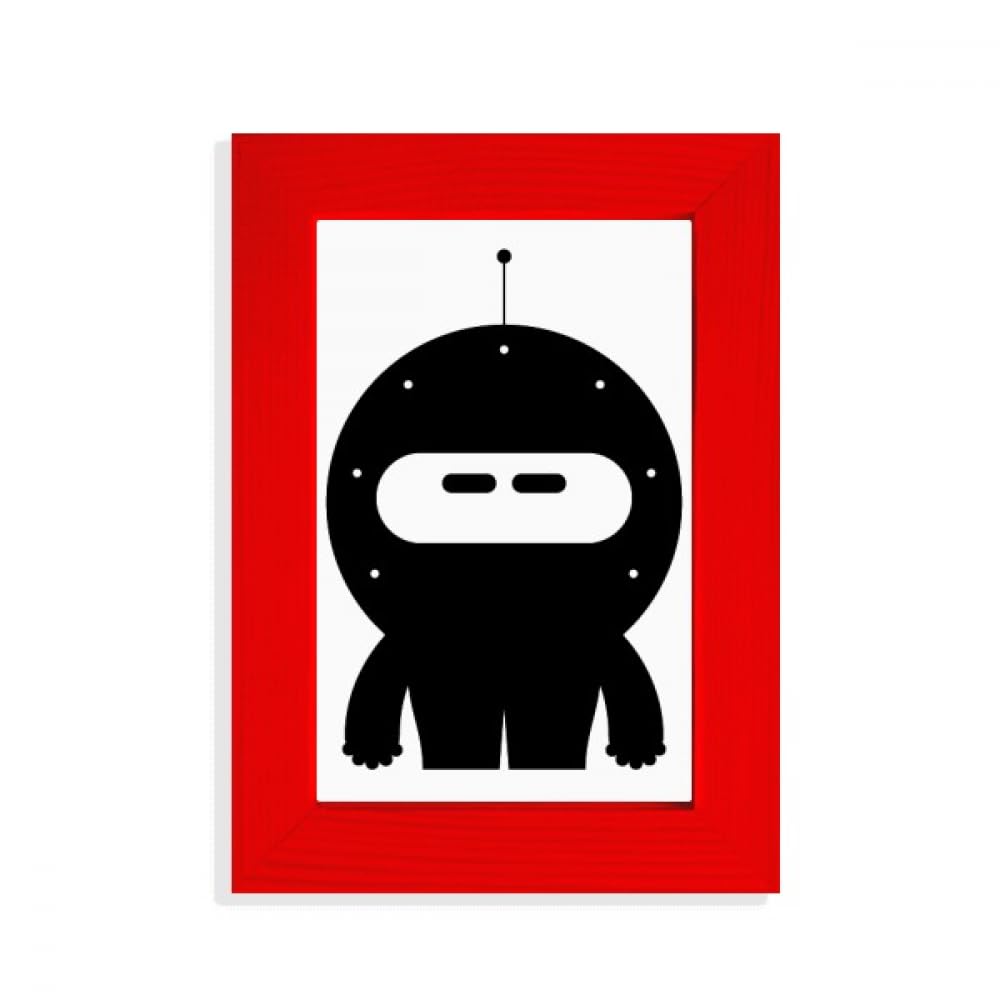 Cadre photo art rouge monstre robot pour égayer un mur blanc sans refaire la peinture