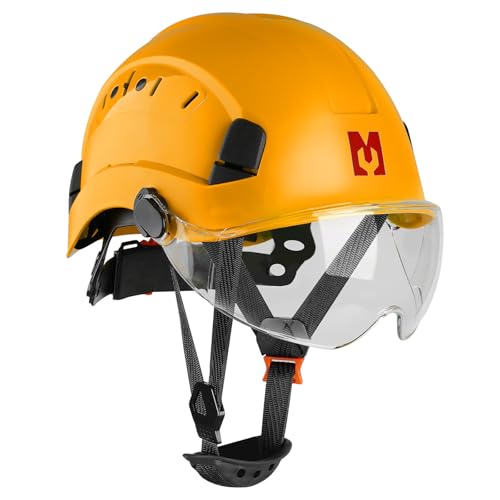 Casque de sécurité ABS avec visière et bandeau absorbant ajustable de 53 à 63 cm