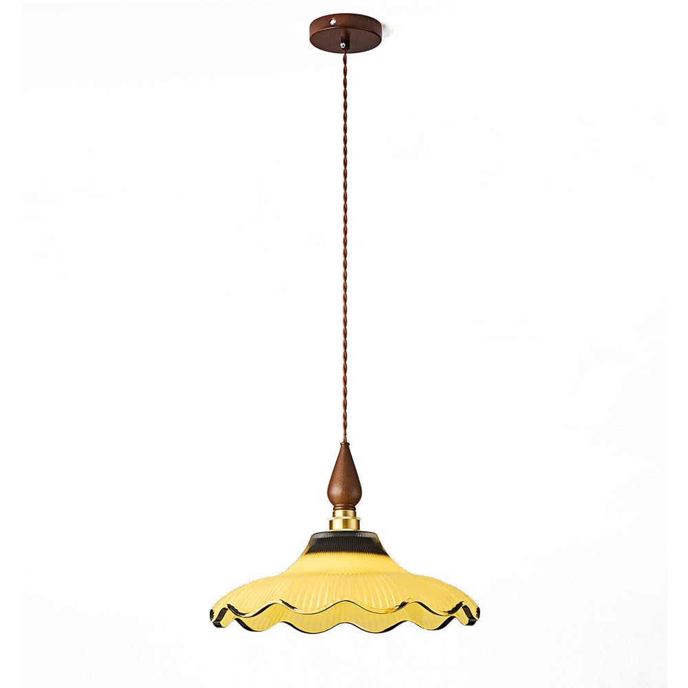 RSZCSMO Medieval 13.8-inch LED Dining Table Study Chandelier, French Retro Bedroom Bedside Glass Chandelier is Suitable for Corridor Bar Cafe Hotel,Lighting Fixture