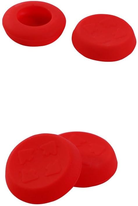 4PCS Replacement Thumb Grip Joystick Caps for Steam Deck Rocker Caps Handle Thumbstick Silicone Caps (Red)