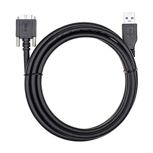 Cablecc USB 3.0 A Type Cable Male to Micro USB 3.0 B Male with Mount Panel Screws for Hard Disk Mobile Phone 3M