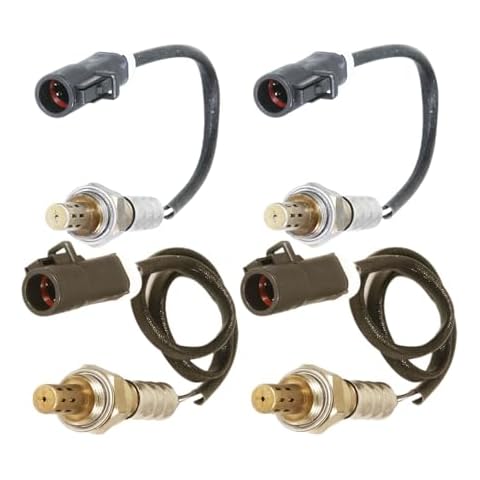 YWIM 4pcs O2 Sensors Replacement for Ford Compatible with F-150 1999-2003 4.2L 4.6L 5.4L 2 Pairs Upstream and Downstream Oxygen Sensors Cover