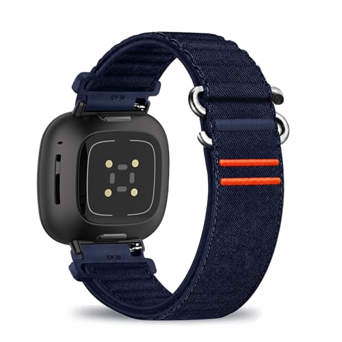 �i�C�����o���h �Ή� Fitbit Versa 4/ 3 �X�g���b�v ���x �ʋC�� �L�k�� �y�ʃ��f�� �ϋv�� �_�炩 �҂݃i�C���� �o���h �R���p�`�u�� Fitbit Versa 4/ 3 �Ή� �j�����p (4)
