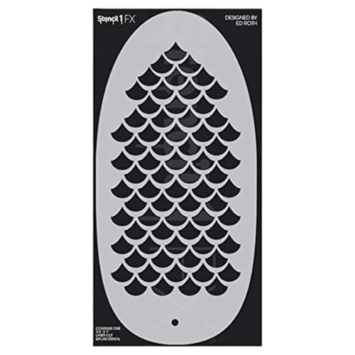 Stencil1FX Mermaid Scales Eye Makeup Stencil Halloween Cosplay Face Paint