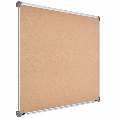 Image of Scholar Art Metis 3x5 Feet Cork Board for Home, Office & School | High Strength Natural Cork + High Density Soft Board for Pinning Photos, Sticky Notes & Reminders