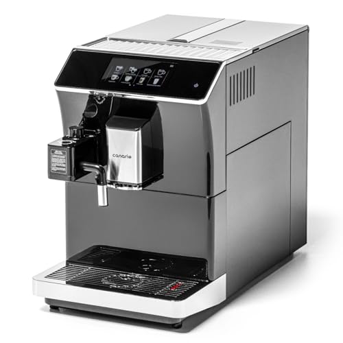 Forgast Canario Cafe CC702 Cafetera Totalmente Automática, Cafetera Profesional, Pantalla Táctil, Espumador de Leche Automático, Panel de Control Intuitivo, para Bares, Restaurantes y Oficinas