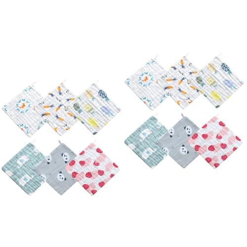 Serviettes en coton lavables pour le repas et la toilette de bébé en voyage