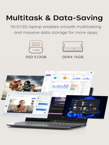 Image of Light Gaming Laptop, ΑΜD Ryzen 7430U (Up to 4.3GHz), 16GB RAM 512GB SSD