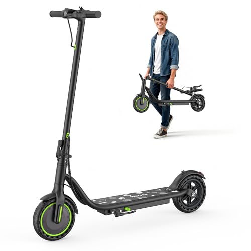 Foldable Electric Scooter for Adults, 350W/500W Motor, Up to 22 MPH, 8.5″/10″/14″ Tires, 15‑31 Miles Range, Dual Brakes E Scooter with Seat & Bag