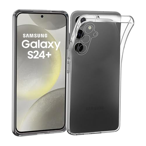 Clear Case For Samsung Galaxy S24 Plus Case [Silicone Case] [Slim Gel Case] [TPU Bumper] [Ultra Thin Soft Cover] Samsung Galaxy S24 Plus Phone Cover (Crystal Clear Transparent)