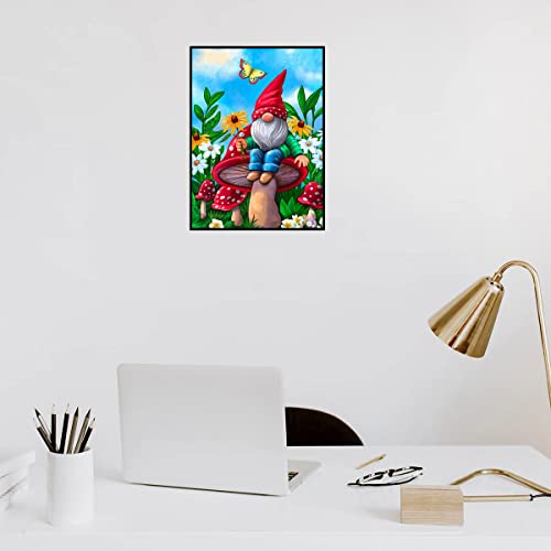 Gnome Stamped Cross Stitch Kits - Spring Flower Mushroom Counted Cross Stitch Kits For Beginners Adults Needlepoint Cross-Stitch Patterns Dimensions Needlecrafts Embroidery Kits Arts And Crafts #TOP1