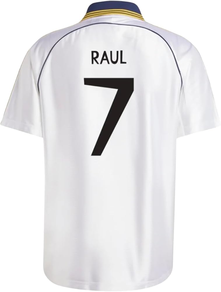 Amazon.com: Raul #7 Retro Home 99/00 Soccer Jersey for Men Fan Amazon.com: Raul #7 Retro Home 99/00 Soccer Jersey for Men Fan