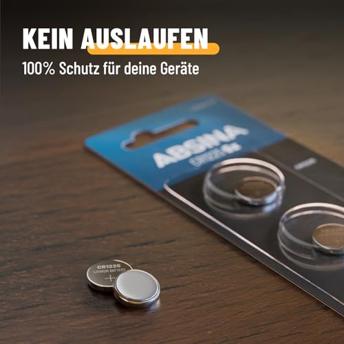 ABSINA 5X CR1225 Knopfzelle 3V Lithium - CR 1225 auslaufsicher & Lange Haltbarkeit - Lithium CR1225 4