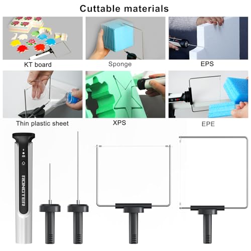 4 in 1 Hot Wire Electric Foam Cutter kit, Styrofoam Cutting Tool 15W/ 6V with Case, Heated Foam Carving Knife Kit. (Bagged White)