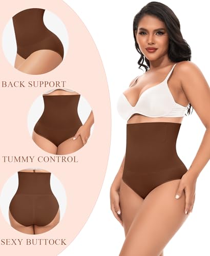 Image of Werena Tummy Control Shapewear Underwear for Women High Waisted Body Shaper Panties Shaping Briefs