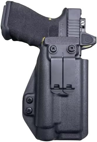 Black Kydex IWB Holster Compatible with Glock 17 22 31 Olight PL-2 Valkyrie