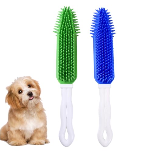 Elimina pelo suelto con el cepillo masajeador HOODANCOS de silicona para perros y gatos