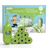Nobleza Bolsas Caca Perro 240 bolsas con Dispensador, Extra Grueso, A Prueba de Fugas, Bolsitas caca Perro, Dog Poop Bag, 16 Rollos
