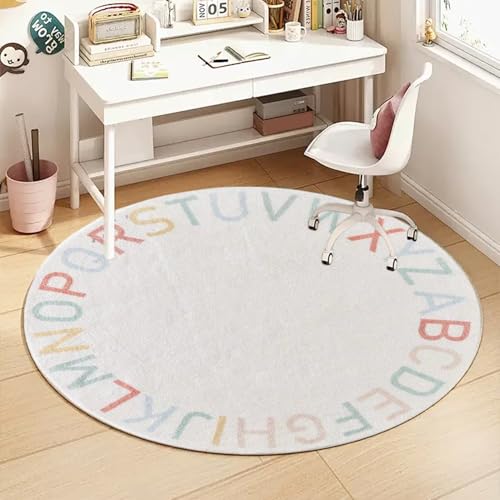 Tapis ABC enfant alphabet tapis rond polyester pour jeu de bébé