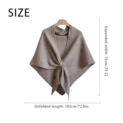 Apparenth Women's Solid Color Shawl, Fashion Scarf For Women Gifts, Solid Color Shawl For All Seasons3