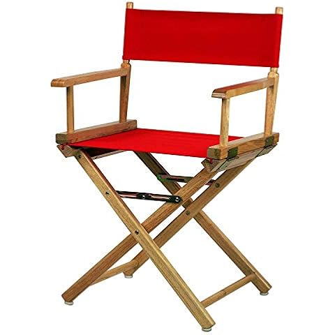 Casual Home Director Chair, Natural Frame-Solid Wood, 18 Inch Cover