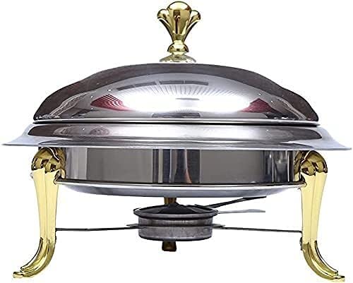 2er-Pack Chafing Dish Edelstahl Rund Chafer Dinner Serving Buffet-Wärmer mit sichtbarem Deckel, Essenspfannen und… – Bild 4