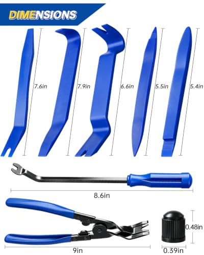 18PCS Trim Removal Tool Kit, Non-Scratch Plastic Pry Tool, Fastener Clip... - Image 2