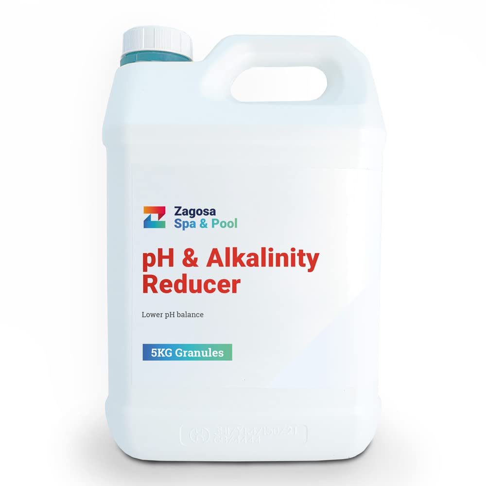 Zagosa 5kg pH Minus & Alkalinity Reducer for Hot Tub Spa & Swimming Pools, pH Minus Decreases your water pH Levels.