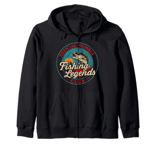 Fisherman Funny Fishing Legends Club Official Fisherman Mens Sudadera con Capucha