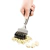 Stainless Steel Manual Cylinder Roulette Cutter with Deconox Silicone Handle, Dough and Noodle Cutter Tools, Dough Shaper, Pastry Maker