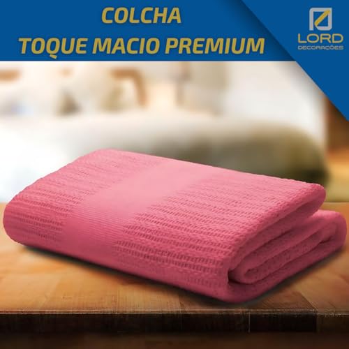 Cobertor Manta Térmica Colcha Casal Rosa, 1,80m x 2,20m