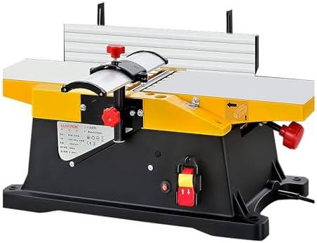 Benchtop Planer Thicknesser - Portable Electric Woodworking Planer, 12000R/Min Desktop Jointers for Wood Cutting and Thickness Adjustment