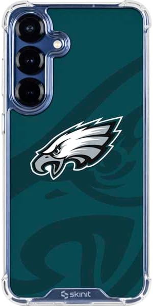 Skinit Clear Phone Case Compatible with Galaxy S25 Plus - Officially Licensed NFL Philadelphia Eagles Retro Logo Design