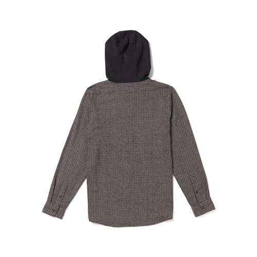 Volcom Men's Archbold Hooded Long Sleeve Shirt Black2