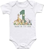 First Birthday Outfit - Custom Baby Shirt or Bodysuit - Wild One Birthday - Safari Jungle Theme -...