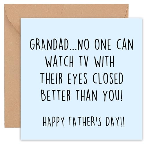 Felbridge Studio - Fathers Day Card Grandad - Funny Fathers Day Card - Grandad Pop Grandfather Grampa - From Grandson Granddaughter Grandchildren - Gift Sentimental Humorous Best -14cm