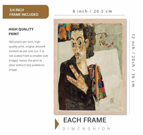 Image of BLINKART Henri Matis Aesthetic Art Walls With Frame | Natural Wood Texture | Living Room Bedroom Office Wall Decoration | Poster Home Decor Frames Wall Bedroom | 12x8 Inches (D354)
